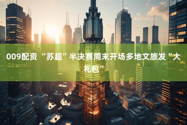 009配资 “苏超”半决赛周末开场多地文旅发“大礼包”